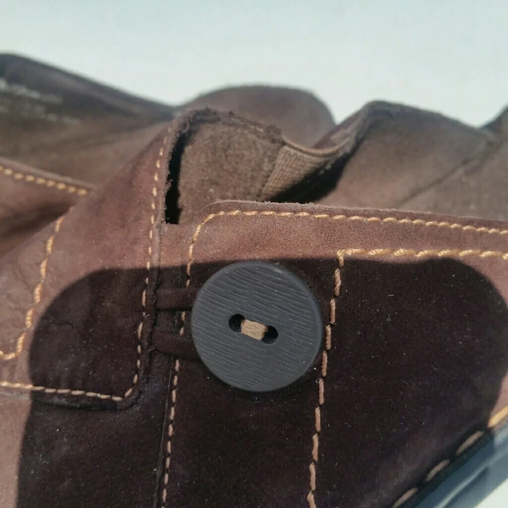 Clarks Brown Suede Slip-On Slide Oxfords 6M - Picture 2 of 8